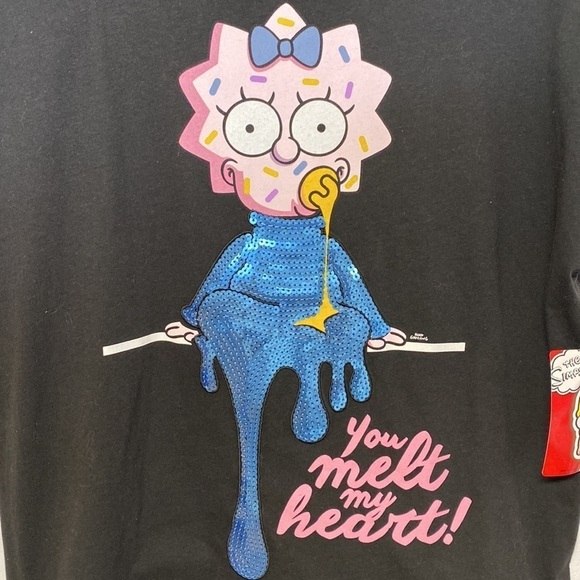 NWT Simpson’s 20 Century Baby Lisa Sequined Top Shirt - Picture 3 of 8